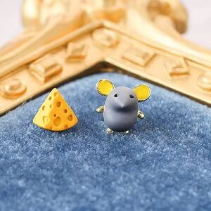 Mouse and Cheese Earrings